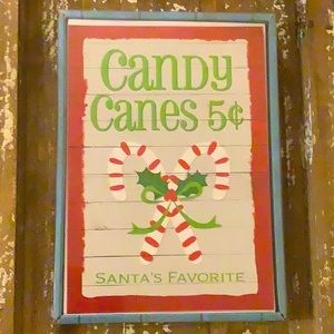 BOXED HOLIDAY CHRISTMAS CARDS CANDY CANES SANTA